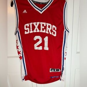 Joel Embiid Philadelphia Sixers 76ers Red ￼ Jersey MVP